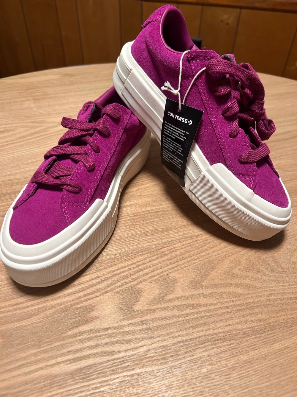 Converse Chuck Taylor All Star Cruise Womans Violet Suede Sneakers Size 7.5 NWT